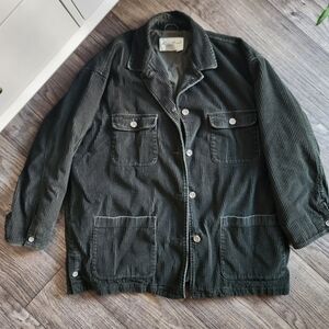 Vintage Eddie Bauer Corduroy Barn Coat Chore Jacket - Dark Green Size XL